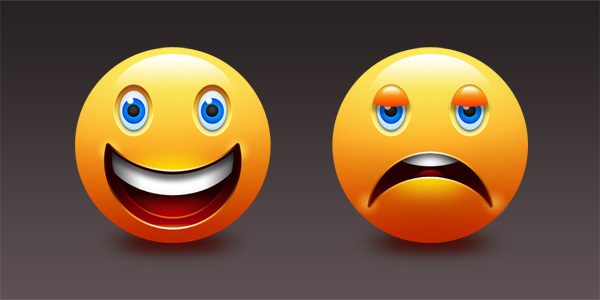 Happy and sad emoticons (PSD) - Free PSD, Graphic & Web Design ...