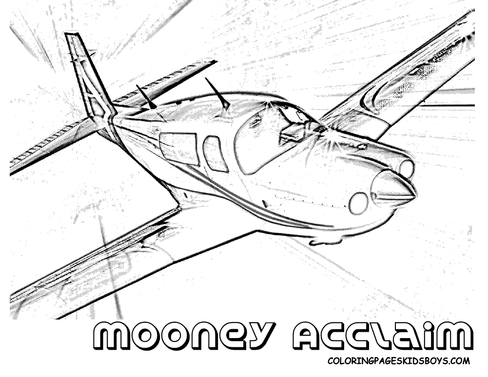 Barney Coloring Pages, Barney rides in his airplane - Drawing Kids