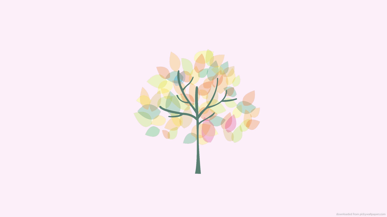 Download 1600x900 Spring Tree Art Wallpaper
