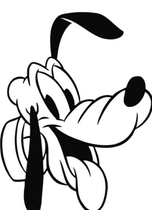 Face Of Goofy Coloring Pages - Cartoon Coloring pages of PagesToColor.