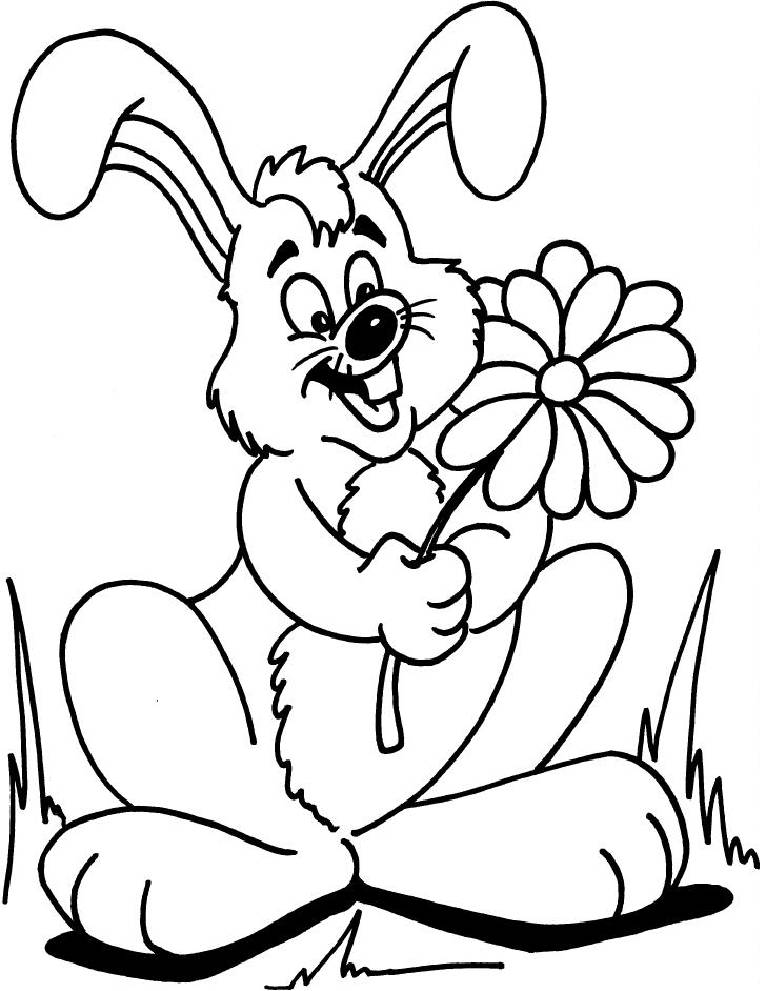 cartoon Printable Rabbit Coloring pages for kids | Great Coloring ...