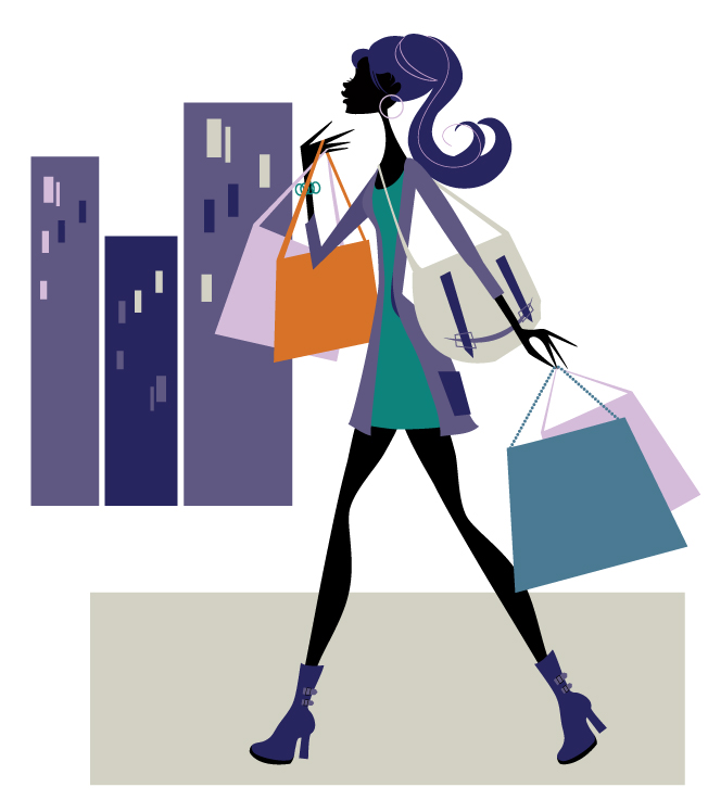 shopper vector illustration | Pinkpig10's Blog