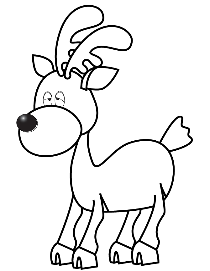 how to draw a reindeer Colouring Pages
