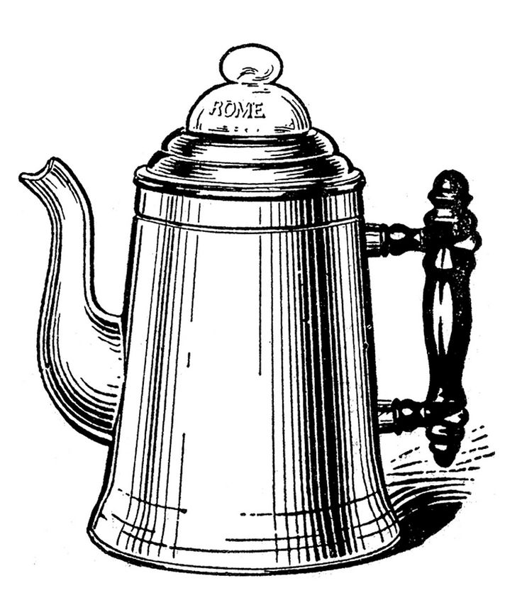 Vintage Coffee Pot Graphic | Coffee and Tea | Pinterest