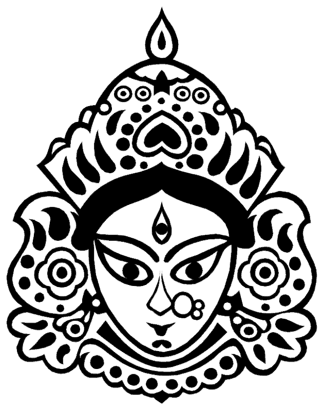 clipart of maa durga Colouring Pages