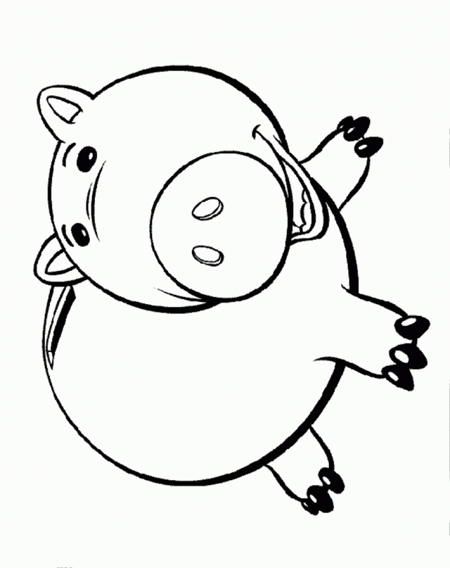 Toy Story Piggy Fat Bank Coloring Page Coloringplus 91855 Piggy ...