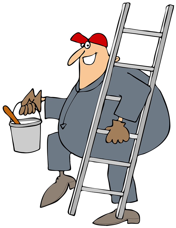 clipart man on ladder - photo #17