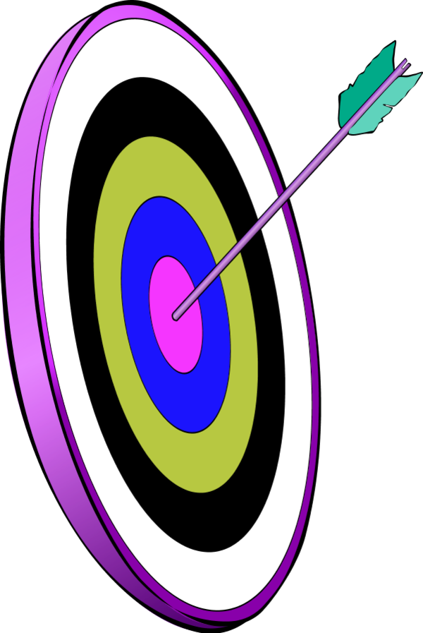 dart arrow in the smallest circle - vector Clip Art