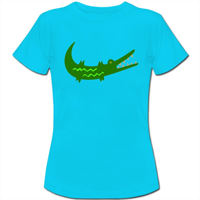 Groovy Green Crocodile Cartoon Womens Ladies T Shirt | eBay