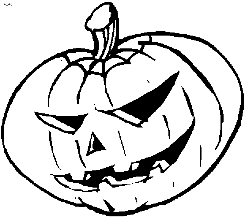 jack o lantern faces coloring pages - photo #7
