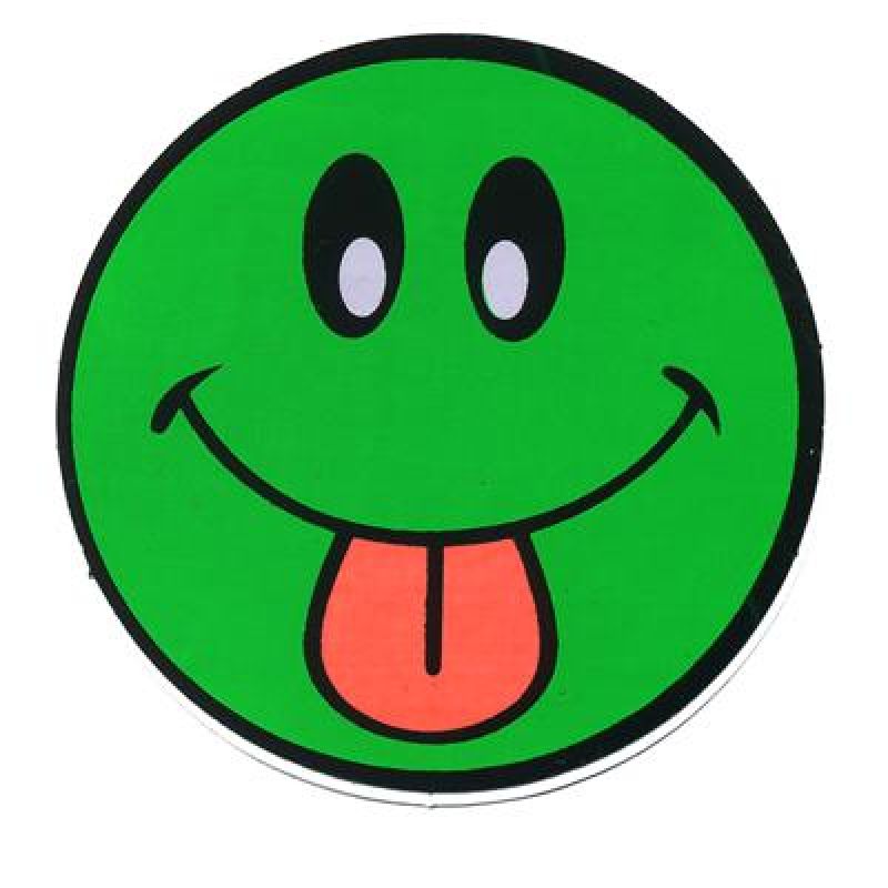 Sticker ° Smiley with Tongue - green/red, 1.76 C $