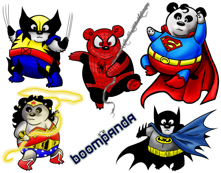 Panda Superheroes by quibly on deviantART