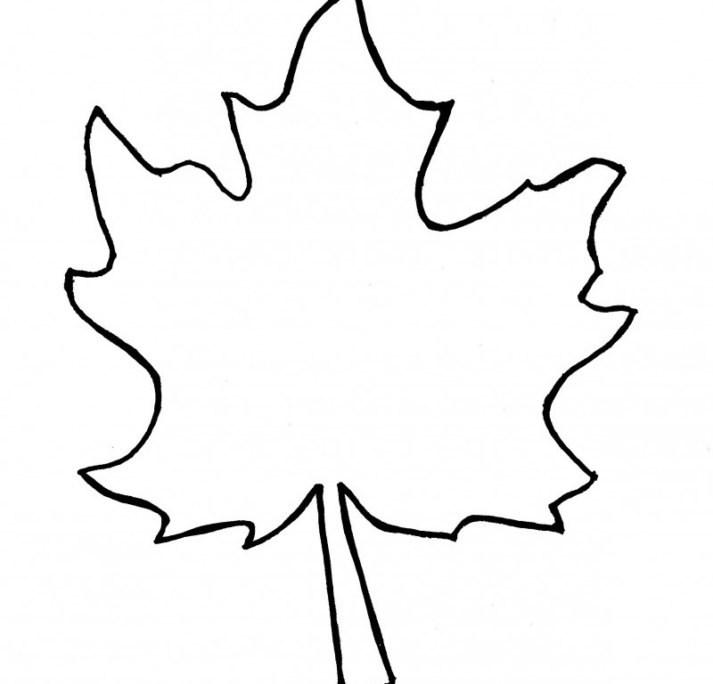 Fall Leaf Outline - HD Printable Coloring Pages
