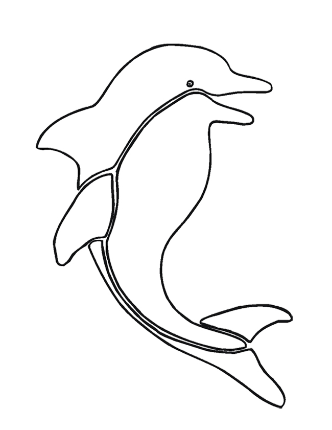 Dolphin Coloring Pages : Two Dolphin Playing Ball Coloring Page ...