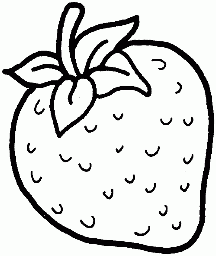 Strawberry Outline Coloring Outline | 99coloring.com