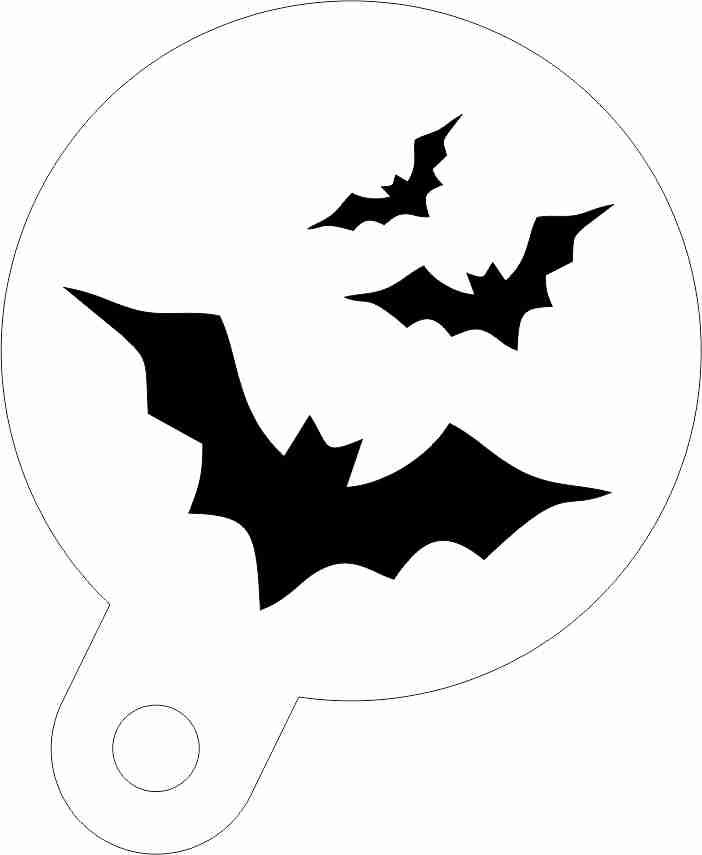 Spooky Bat coffee stencil availabe to buy online