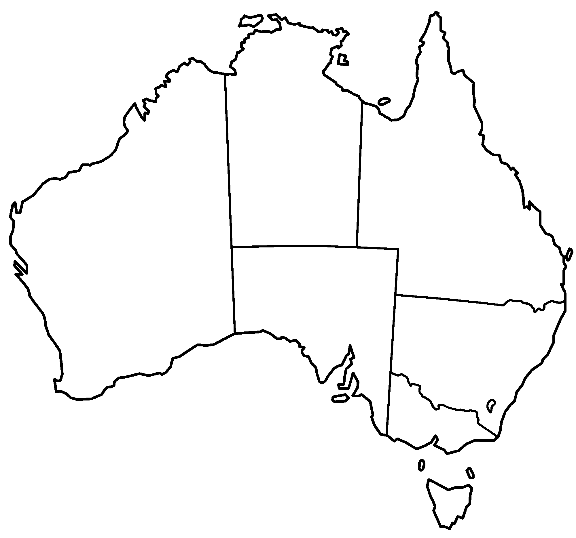 Australian Map Outline - 101 Travel Destinations | 101 Travel ...