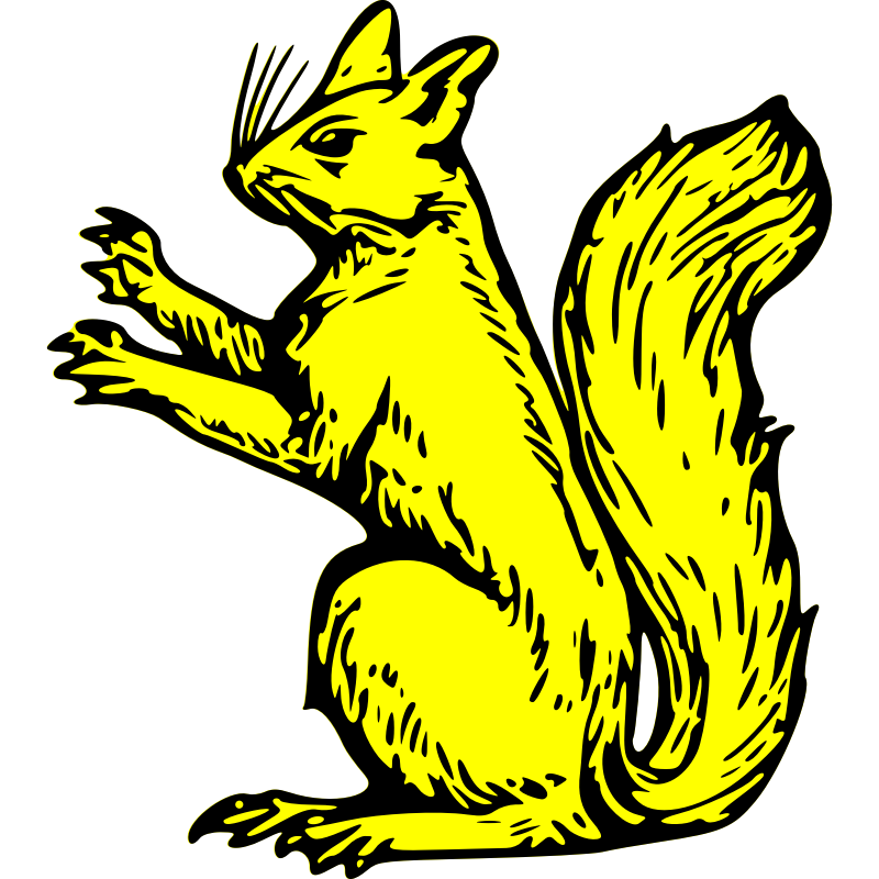 Clipart - squirrel sejant erect