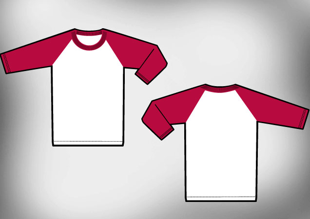 Raglan t-shirt template vector | Free Download T Shirt Template