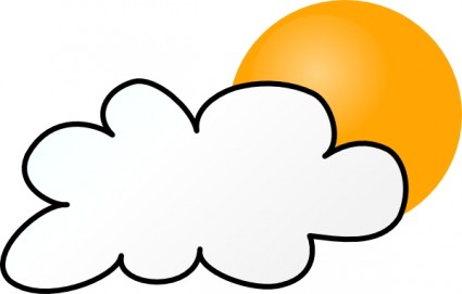 Sunny Partly Cloudy Weather clip art Vector clip art - Free vector ...