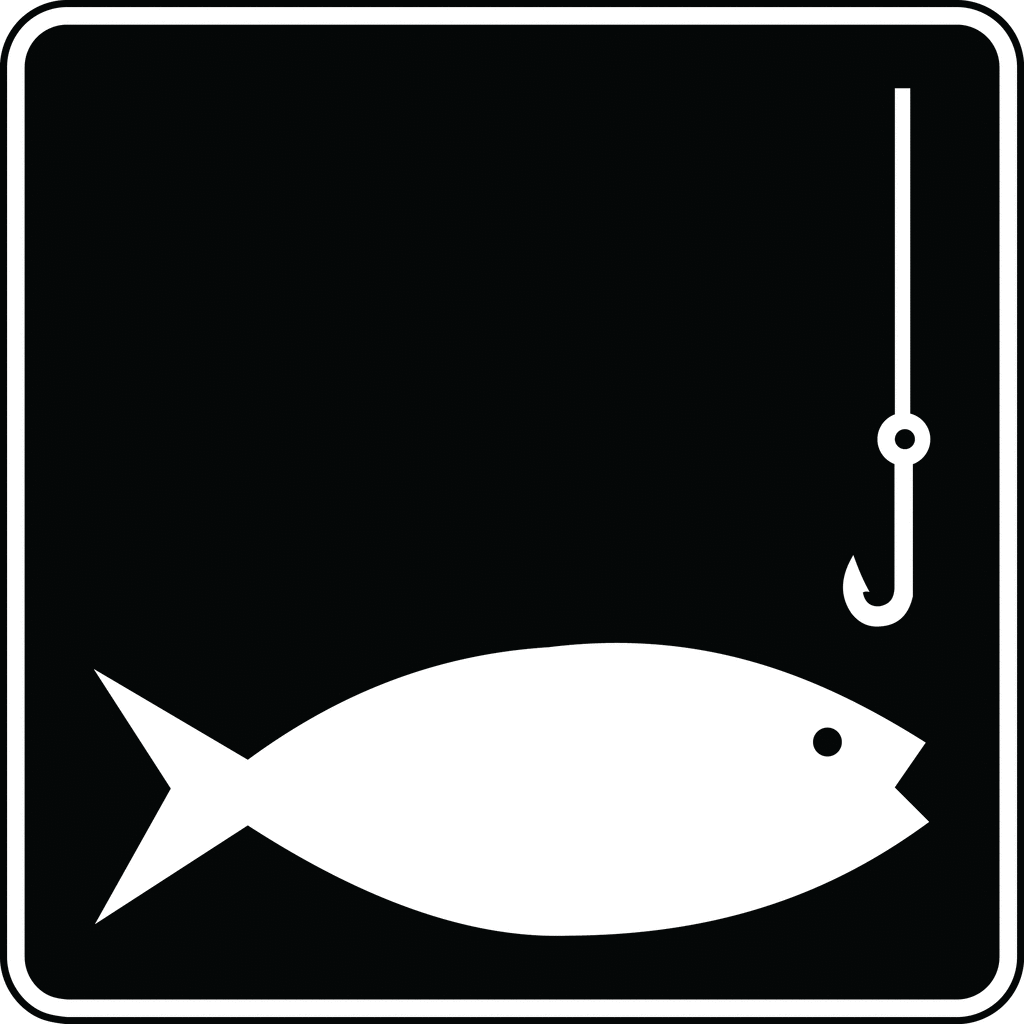 Fishing, Black and White | ClipArt ETC