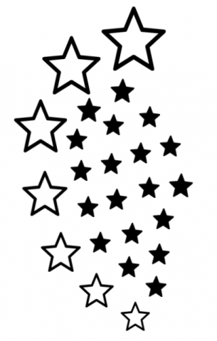 Heart Stars Tattoos for Women