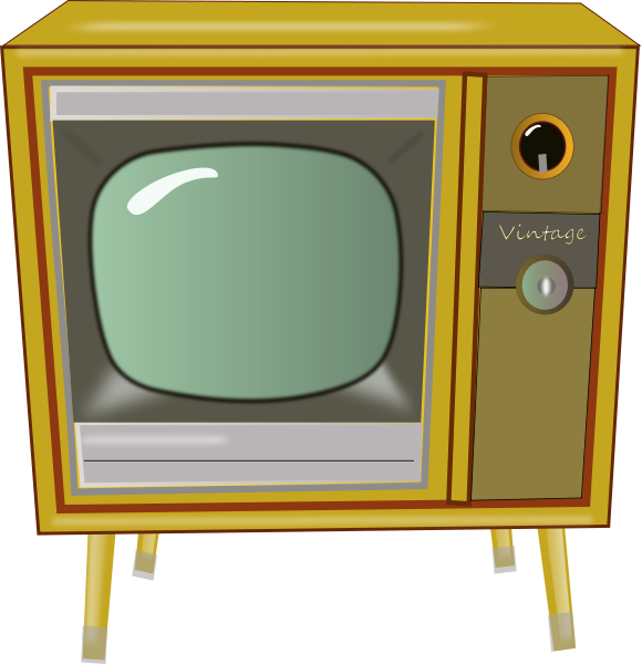 Vintage TV small clipart 300pixel size, free design - ClipartsFree