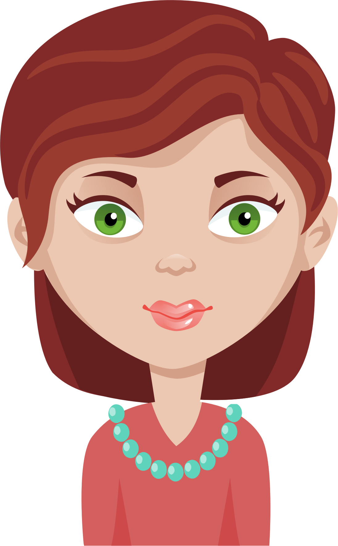 Clipart - Female cartoon avatar