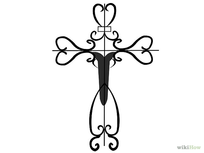 How to Draw a Fancy Cross: 7 Steps (with Pictures) - wikiHow