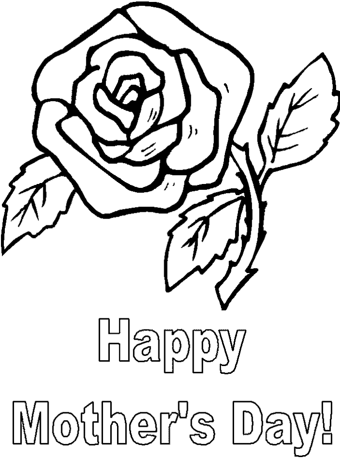 Roses Happy Mother Day Coloring Pages - Mother Day Cartoon ...