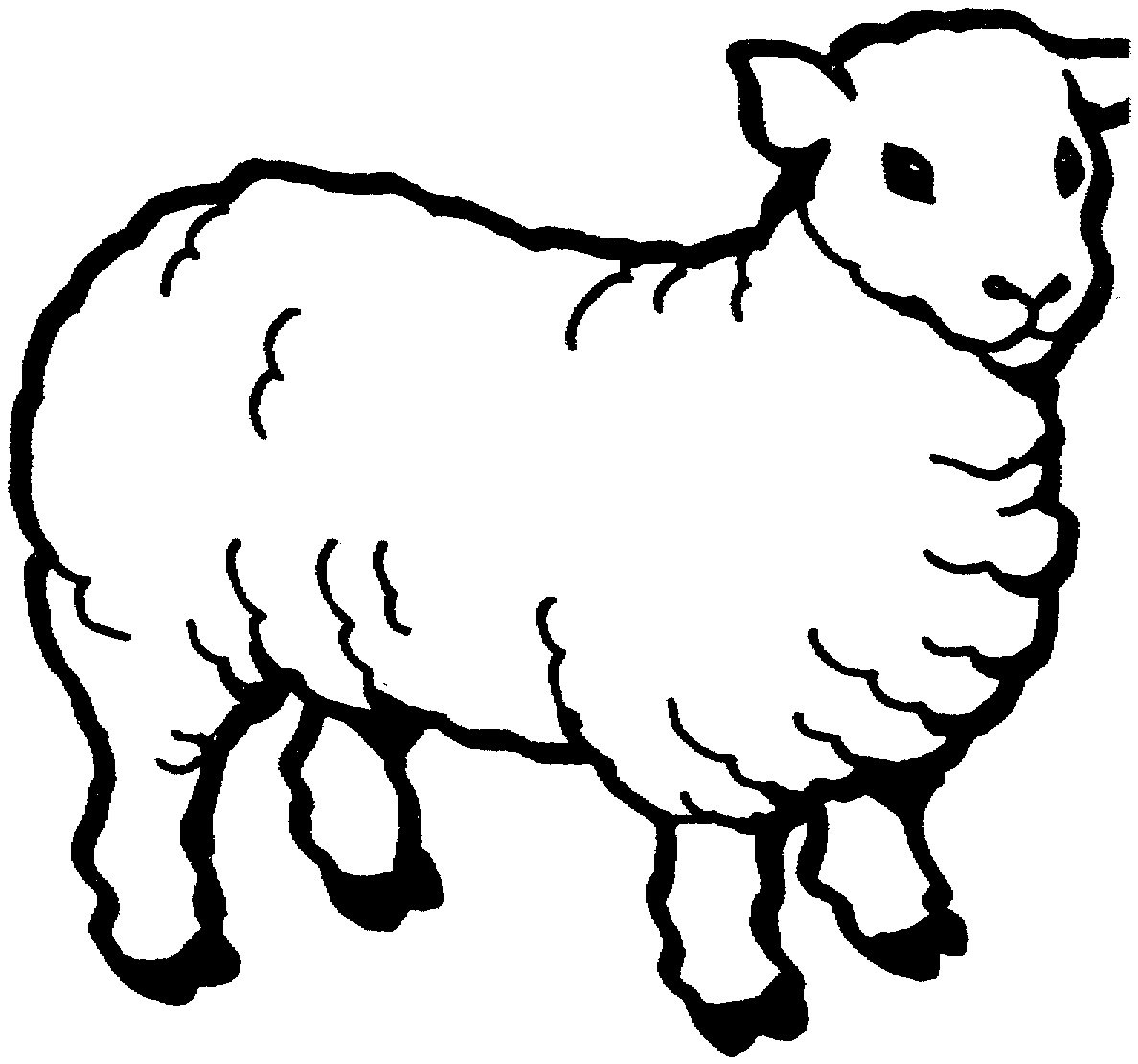 Images For > Sheep Outline Clip Art