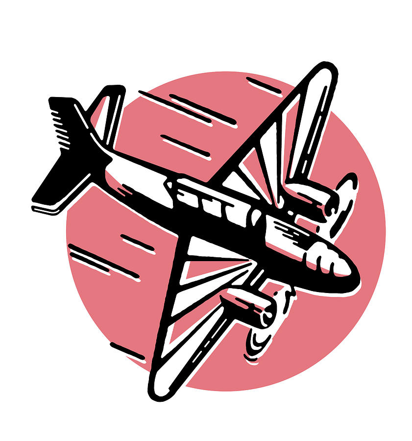A Vintage Illustration Of An Airplane by Coco Flamingo - A Vintage ...