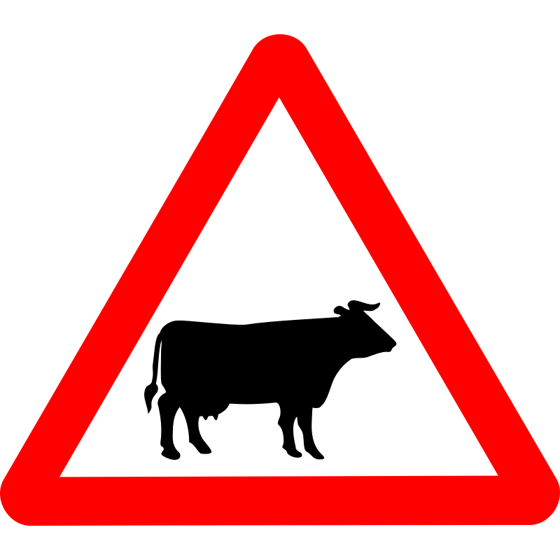 Clipart - Roadsign Cattle