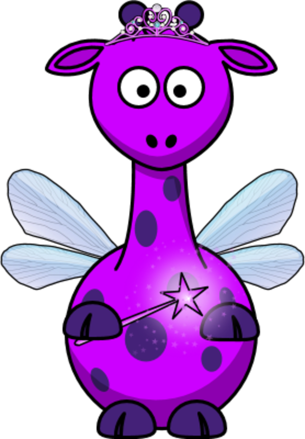 Giraffe as a fairy - vector Clip Art