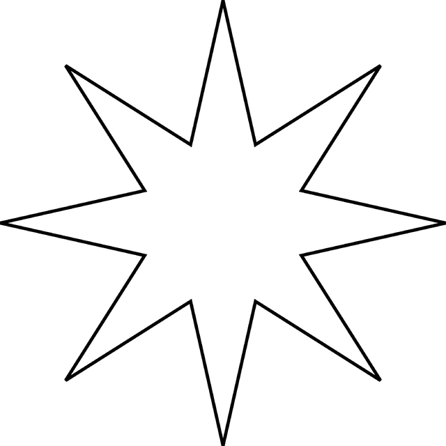 Large Star Template Printable - NextInvitation Templates