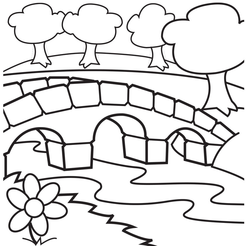 Log Cabin Coloring Page