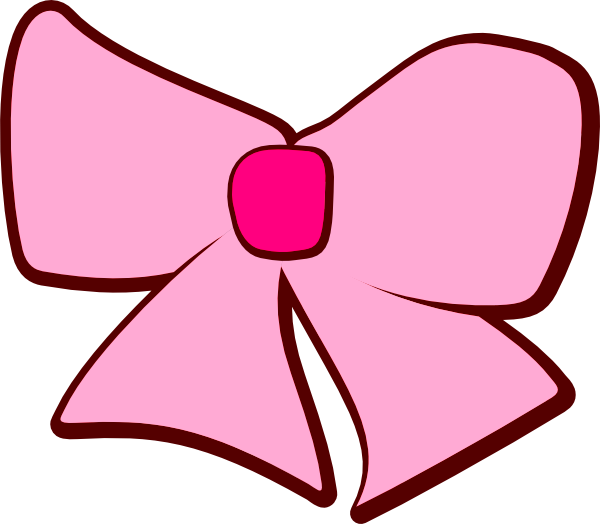 Pink Brown Bow clip art - vector clip art online, royalty free ...