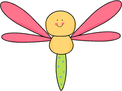Pink and Yellow Dragonfly Clip Art - Pink and Yellow Dragonfly Image