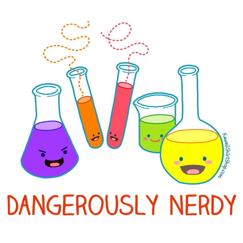Ladies' T-Shirt - Kawaii Chemistry - Dangerously Nerdy Science Tee ...