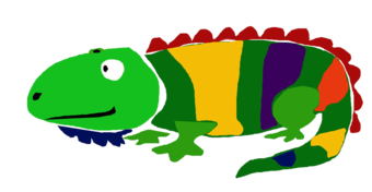 Funny Iguana Primitive Art Cartoon design by naturesfun, Animals t ...