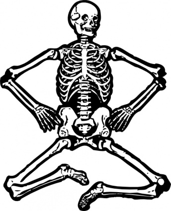 Dead Outline Skull Human Cartoon Bones Dancing Skeletons Skeleton ...