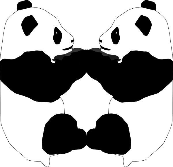 Panda Clipart Black And White Images & Pictures - Becuo