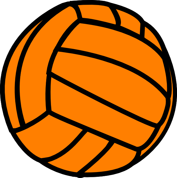 Orange Volleyball clip art - vector clip art online, royalty free ...