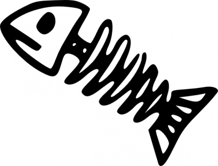 Fish Skeleton clip art - Download free Animal vectors