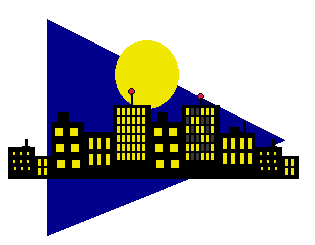 City Clip Art - Cities At Night With Moons