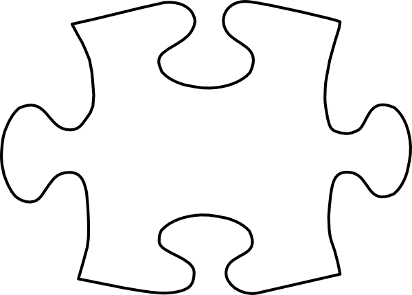 White Jigsaw Puzzle Piece clip art - vector clip art online ...