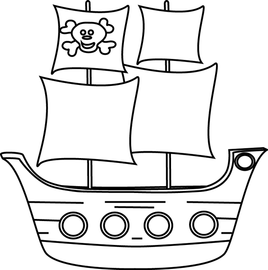 Pirate Ship Outline Cliparts.co
