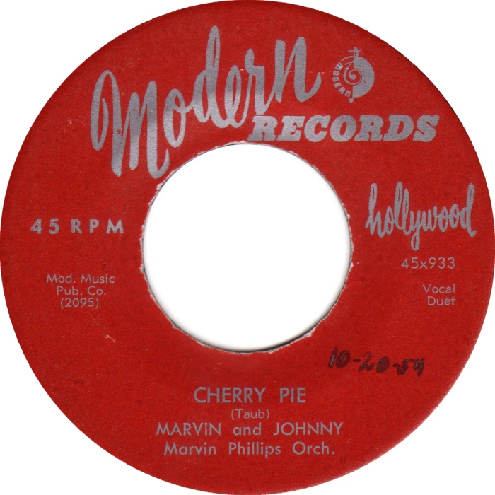 45cat - Marvin And Johnny - Tick Tock / Cherry Pie - Modern - USA ...