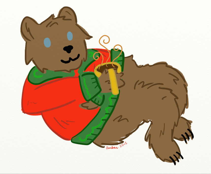 Fuzzy Christmas Bear by mitolizard on deviantART