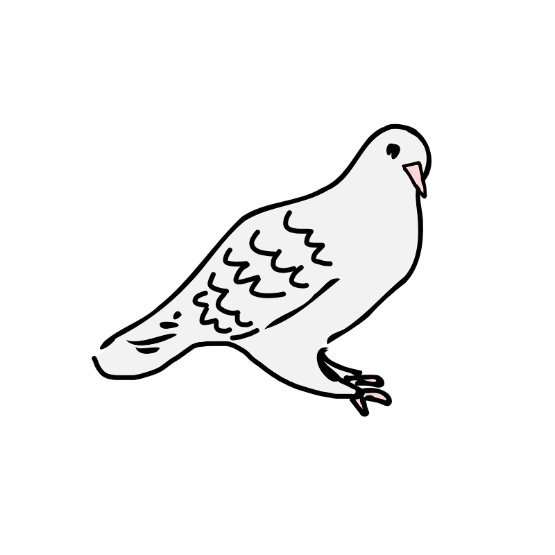 Clipart - dove is sitting